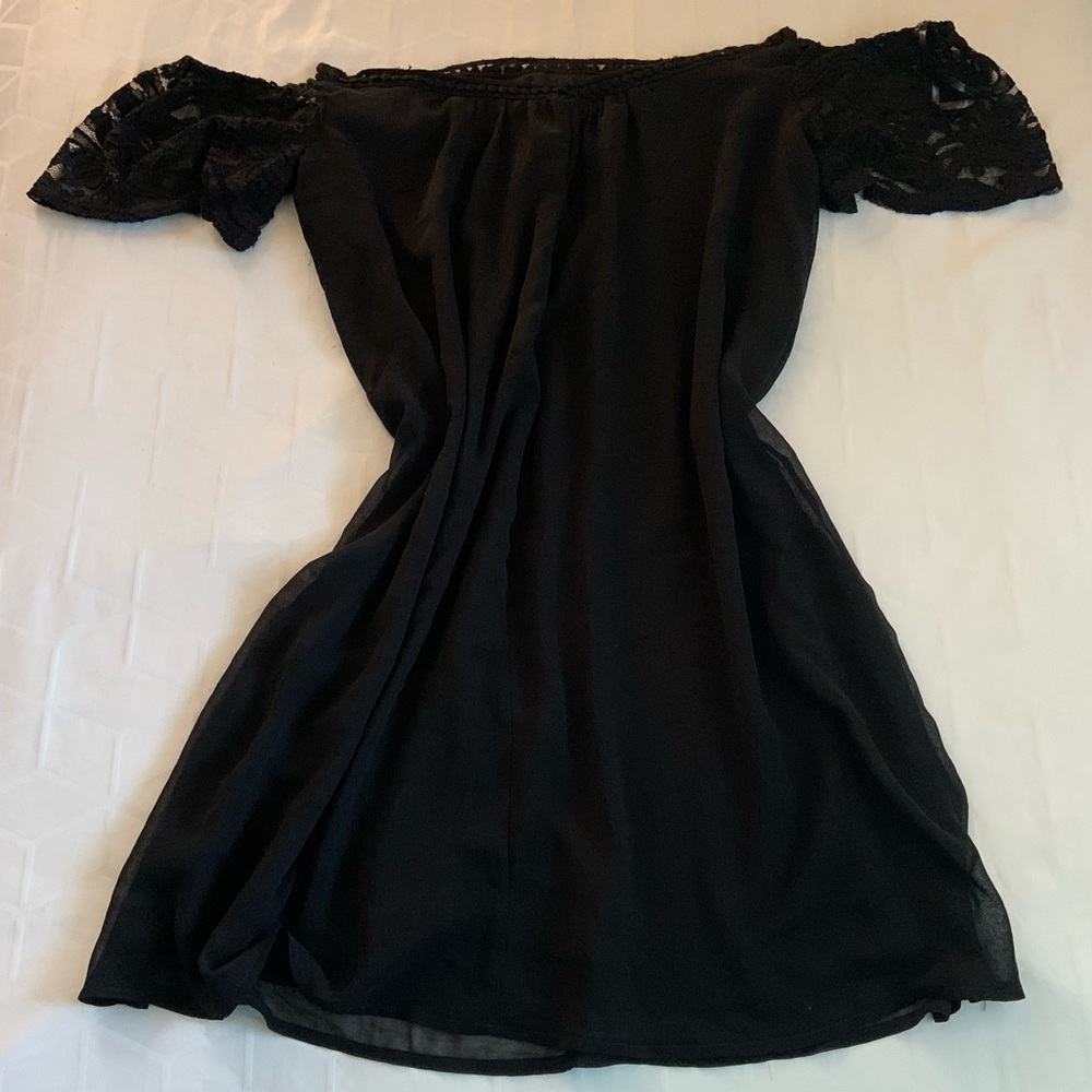 Lace off the shoulder dress